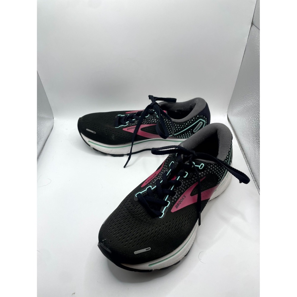 Brooks Ghost 14 1203561D013 Womens US 7.5 Wide Sneaker Black Yucca Running Shoes